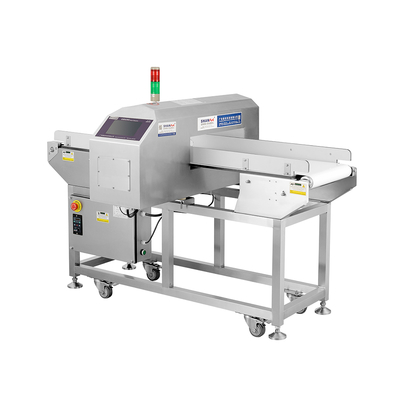Máquina de detecção de metais para alimentos industriais de alto desempenho com rejeitador para lanches e leite